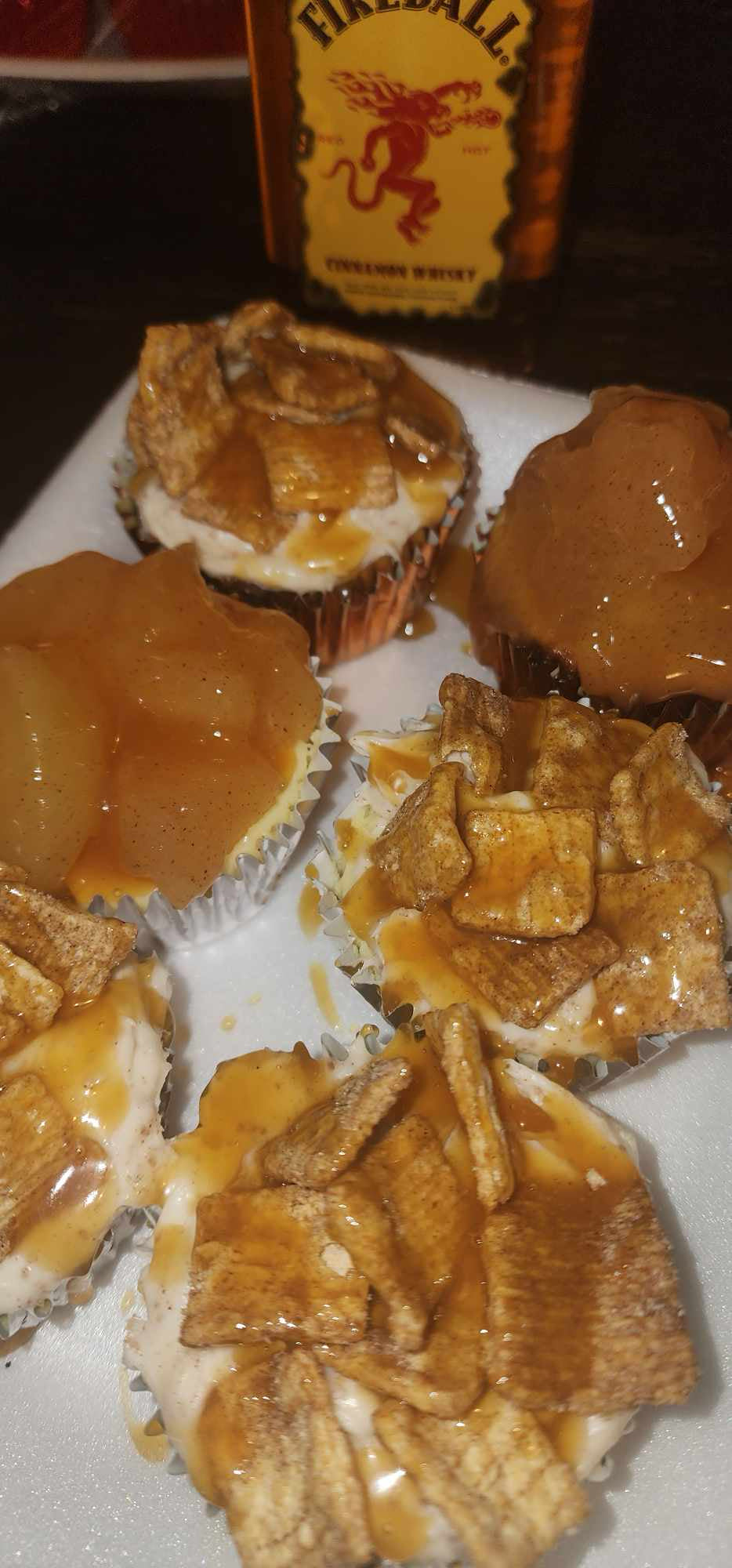 Fireball Cheesecake - Cinnamon Toast Crunch and Caramel Apple