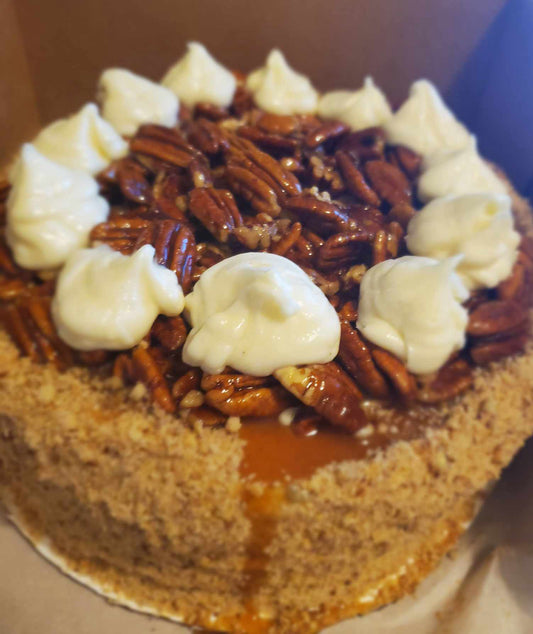 Caramel Pecan Crunch Cheesecake